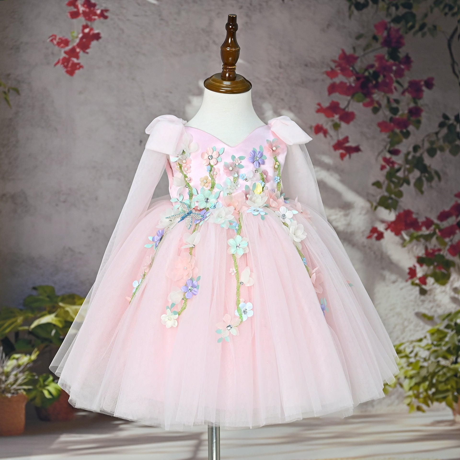Vestido Infantil de Festa Florzinhas