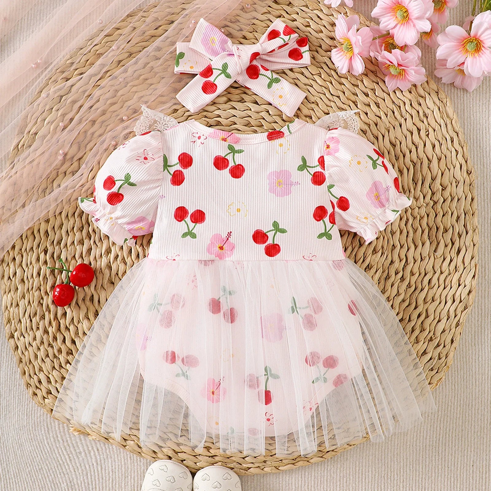 Body Infantil Feminino Cerejinhas