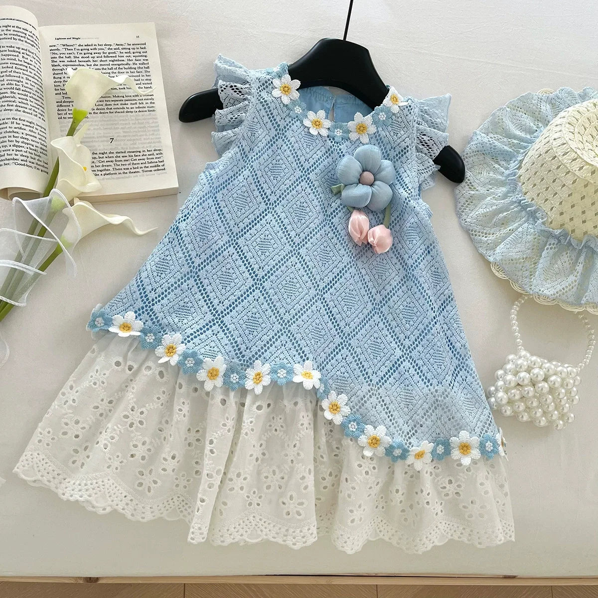 Vestido Infantil Margaridas Barra Lese