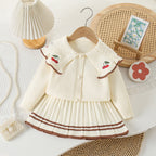 Conjunto Infantil Tricô Cerejinhas