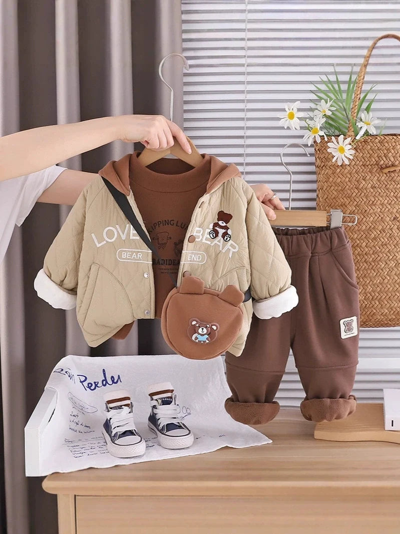 Conjunto Infantil Inverno 3 Peças Ursinho