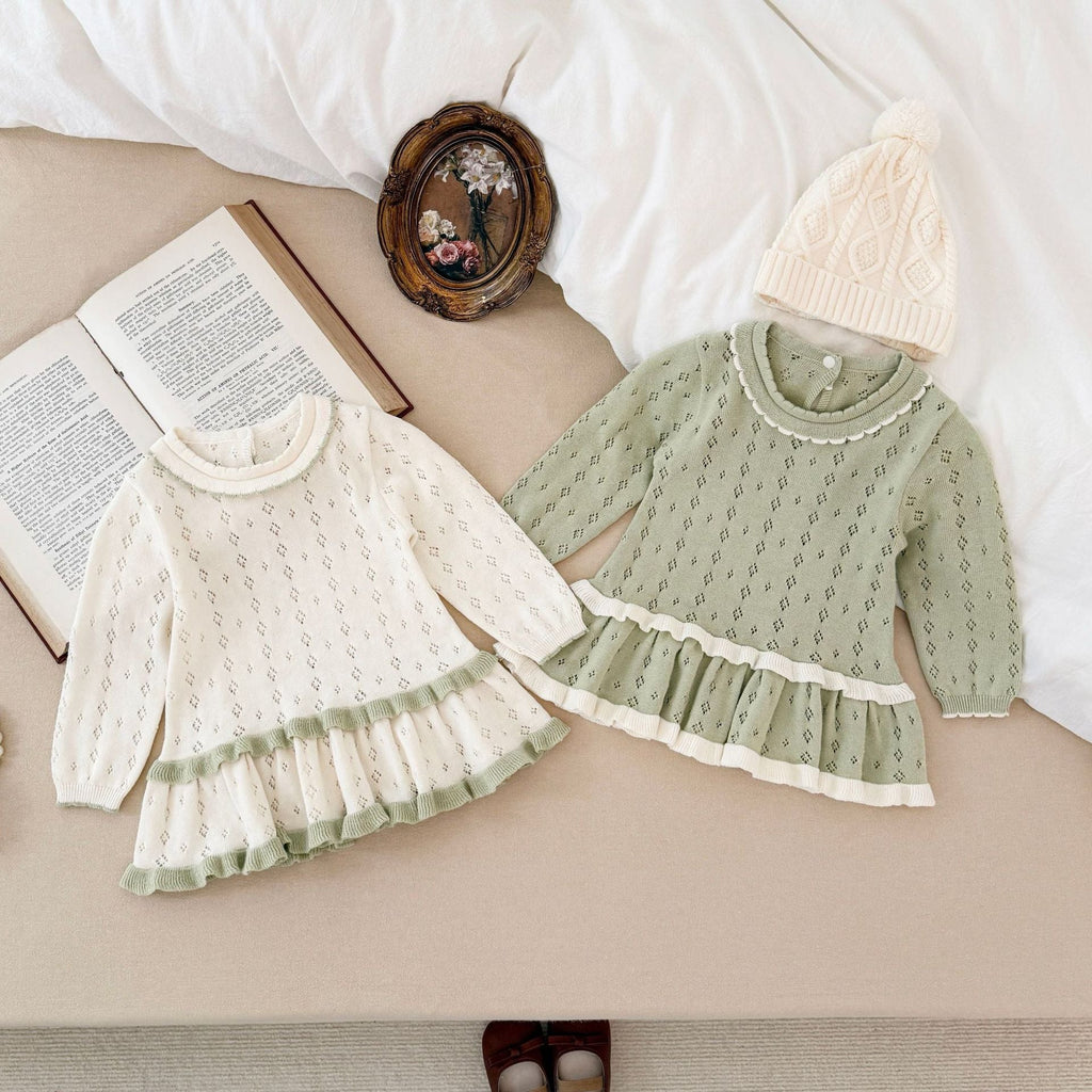 Vestido Infantil de Tricô Babadinho