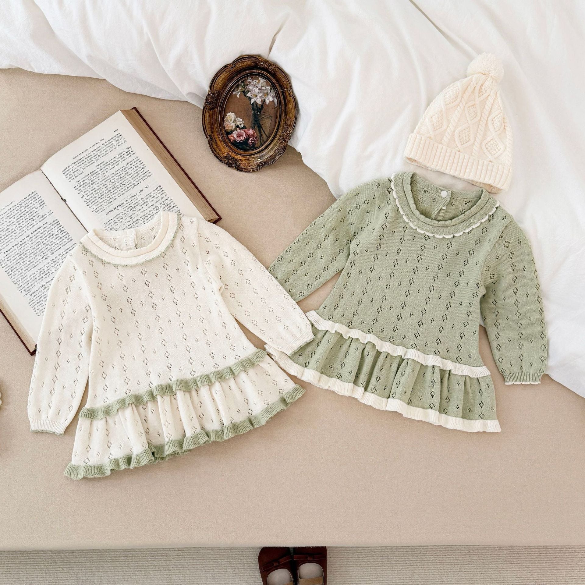 Vestido Infantil de Tricô Babadinho