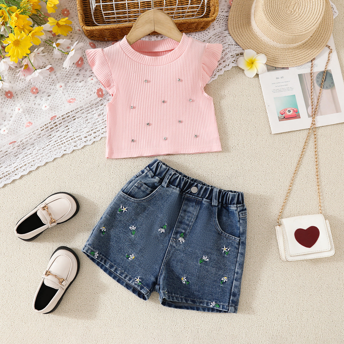 Conjunto Infantil Feminino Florzinhas