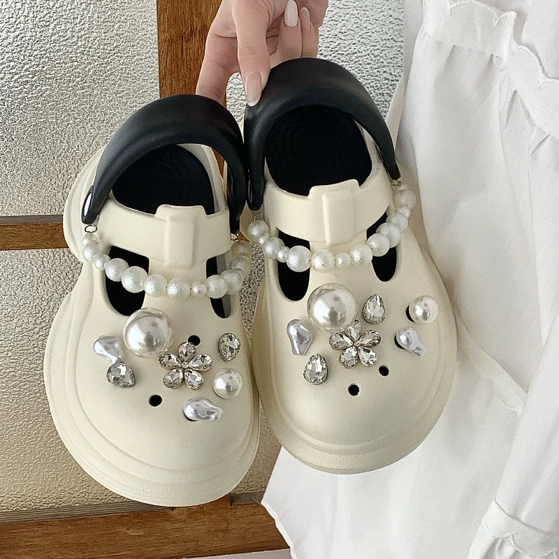 Crocks Infantil Pedrarias e Pérolas