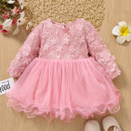 Vestido Infantil Florzinhas e Tule