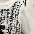 Vestido Infantil Tweed Lacinho