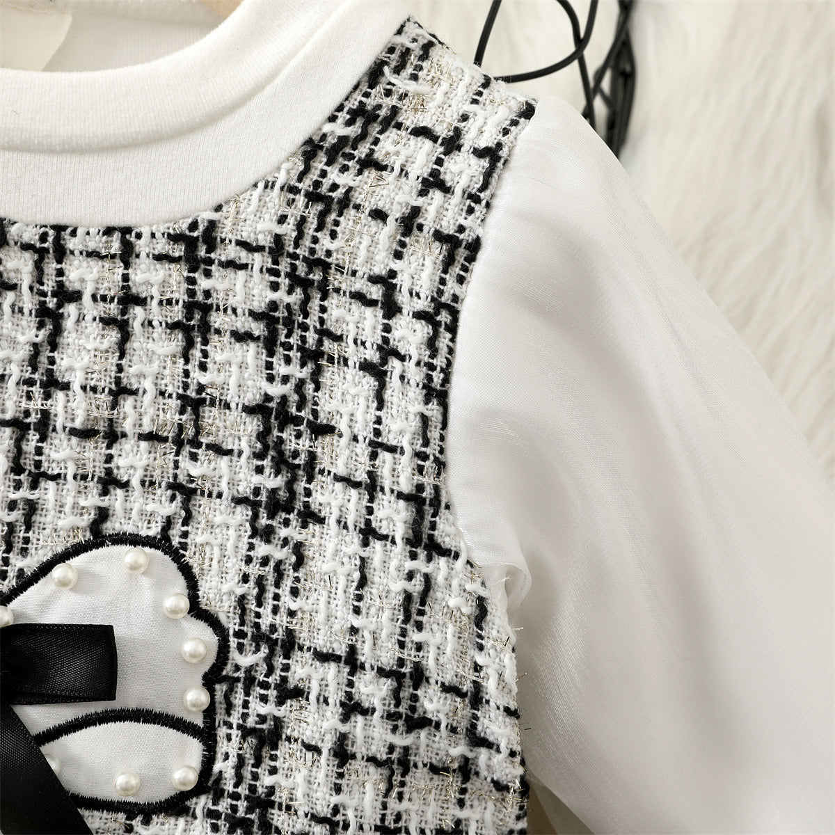 Vestido Infantil Tweed Lacinho