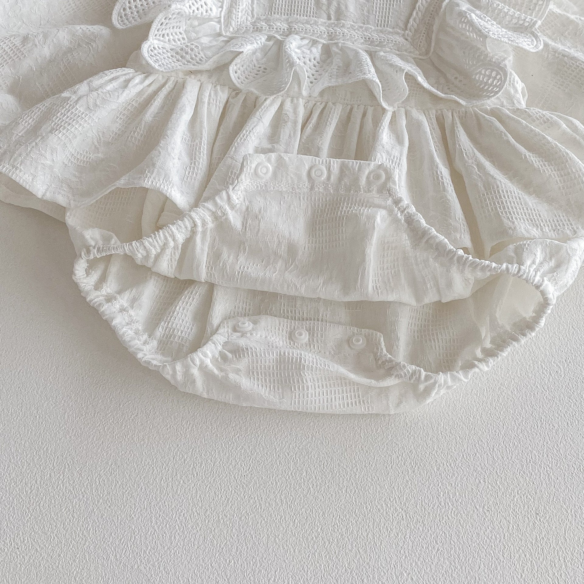 Body Infantil Branco Rendinha