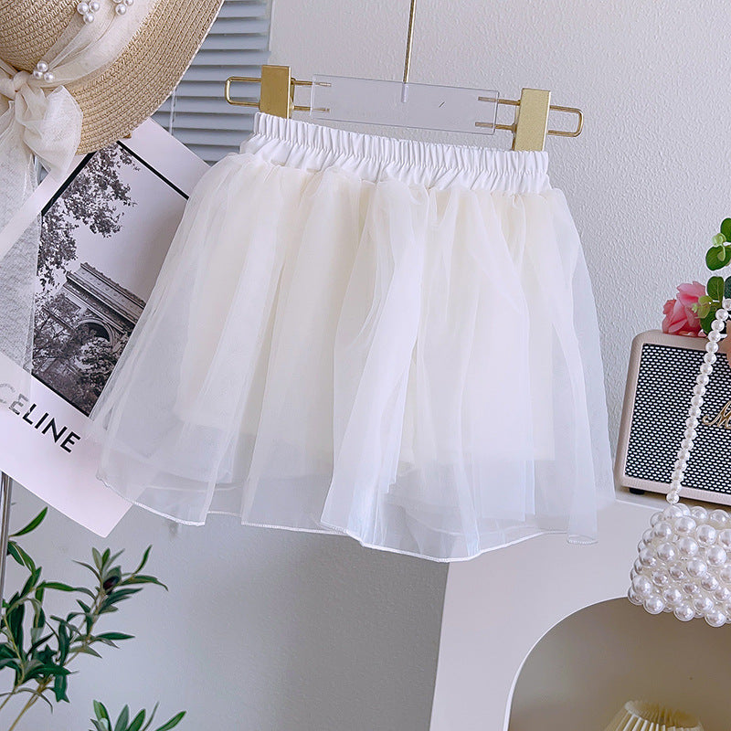 Conjunto Infantil Feminino Azul e Tule