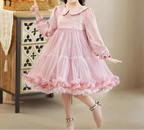 Vestido Infantil Rosa Lantejoulas