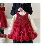 Vestido Infantil Lacinhos + Manga Longa