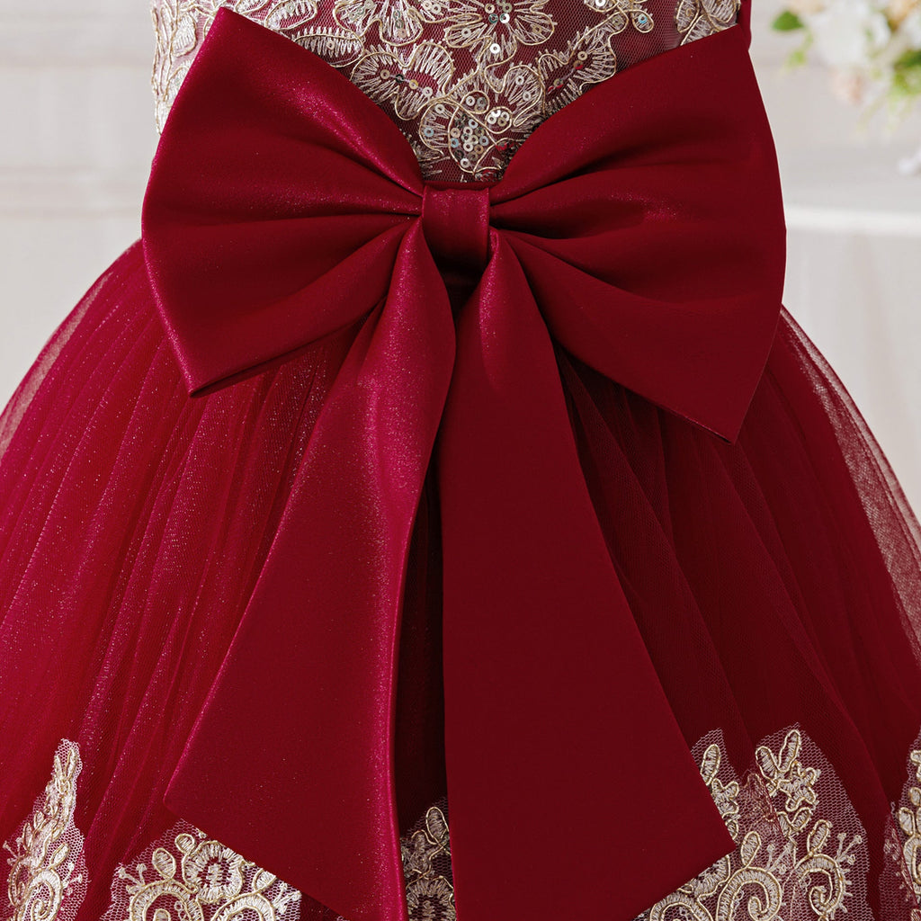 Vestido de Festa Infantil Renda e Laço