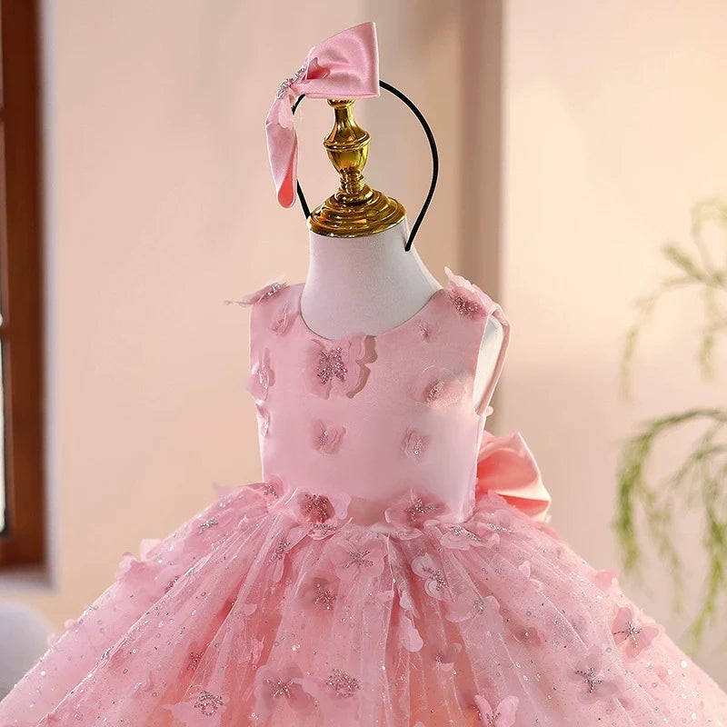 Vestido Infantil Tule Florzinhas