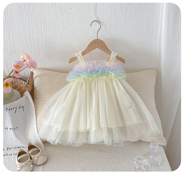 Vestido Infantil Tule Colors