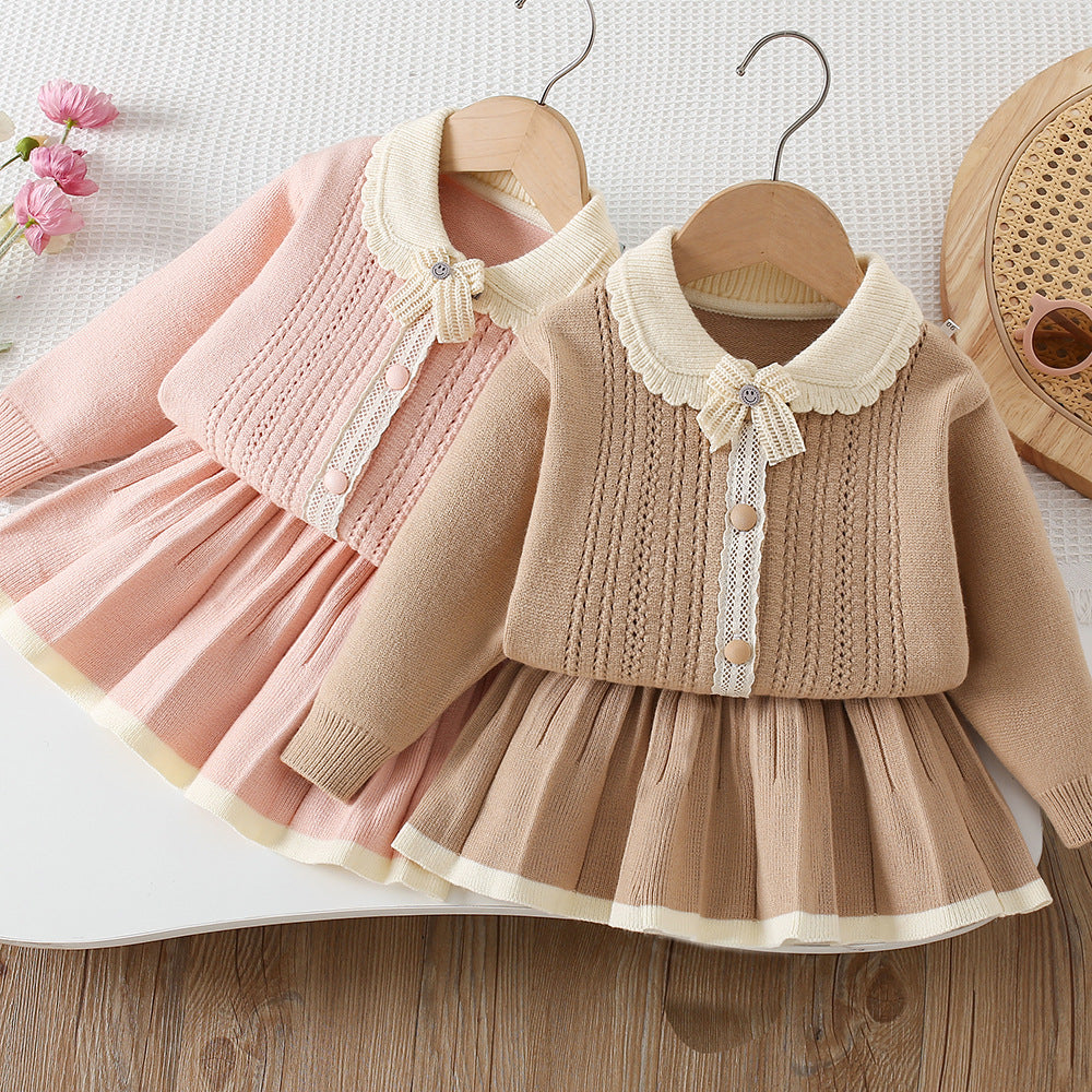 Conjunto Infantil de Tricô Lacinho