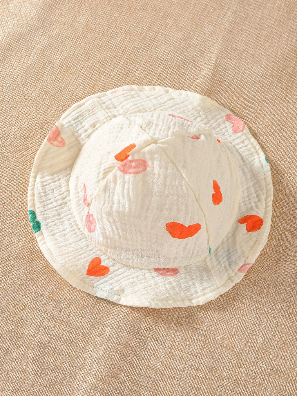 Body Infantil Verão Coraçõeszinhos + Chapéu
