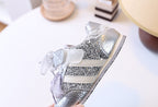 Tênis Infantil Feminino Strass Lacinhos