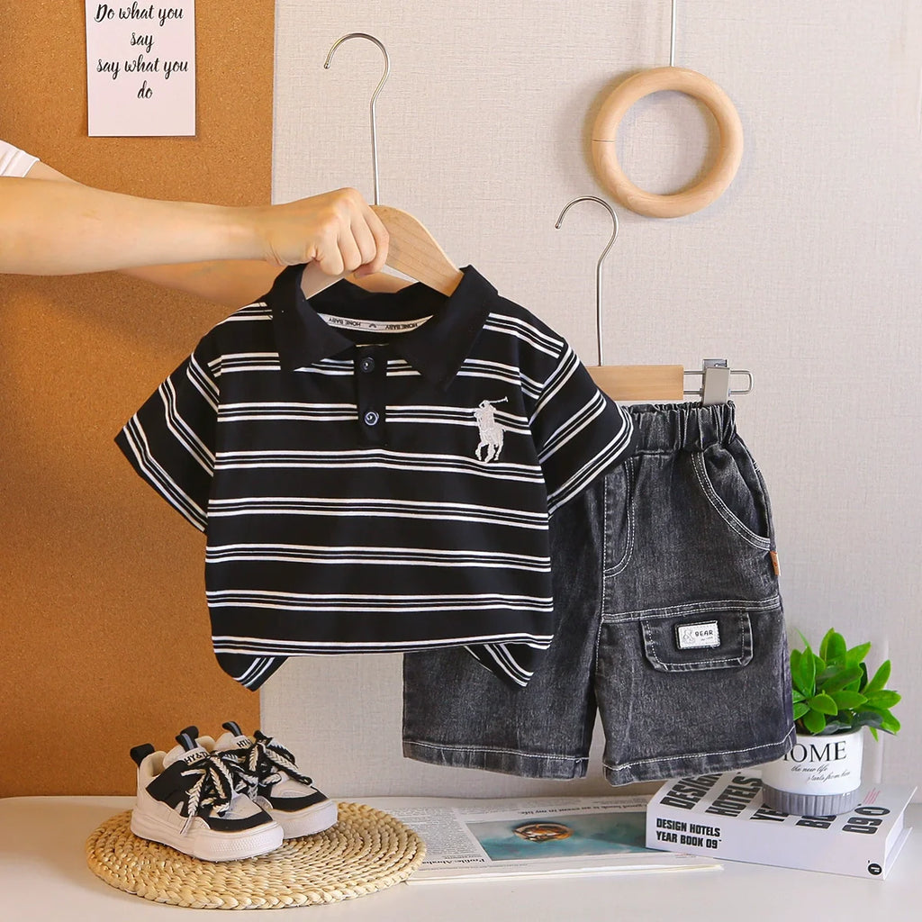 Conjunto Infantil Masculino Lístras e Jeans