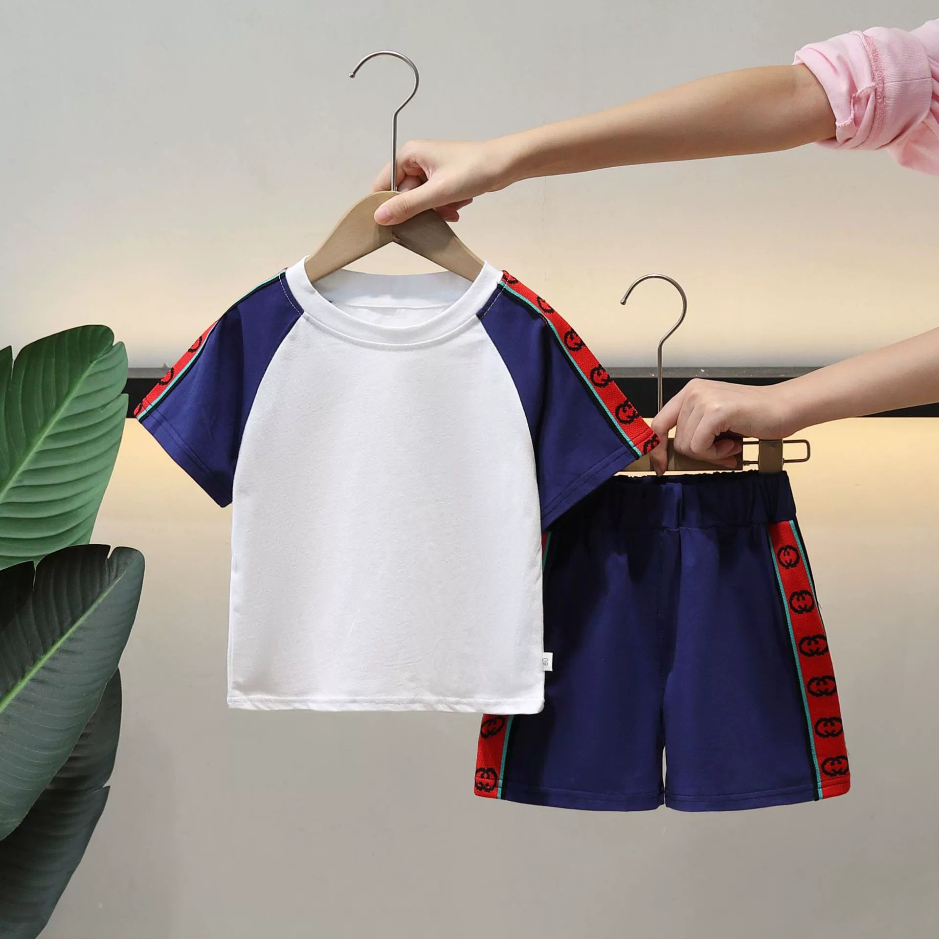 Conjunto Infantil Masculino Azul e Vermelho