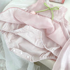 Body/ Vestido Infantil Rosa Tulipas