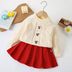 Conjunto Infantil De Tricô Cerejinhas