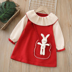 Vestido Infantil De Tricô Coelhinho