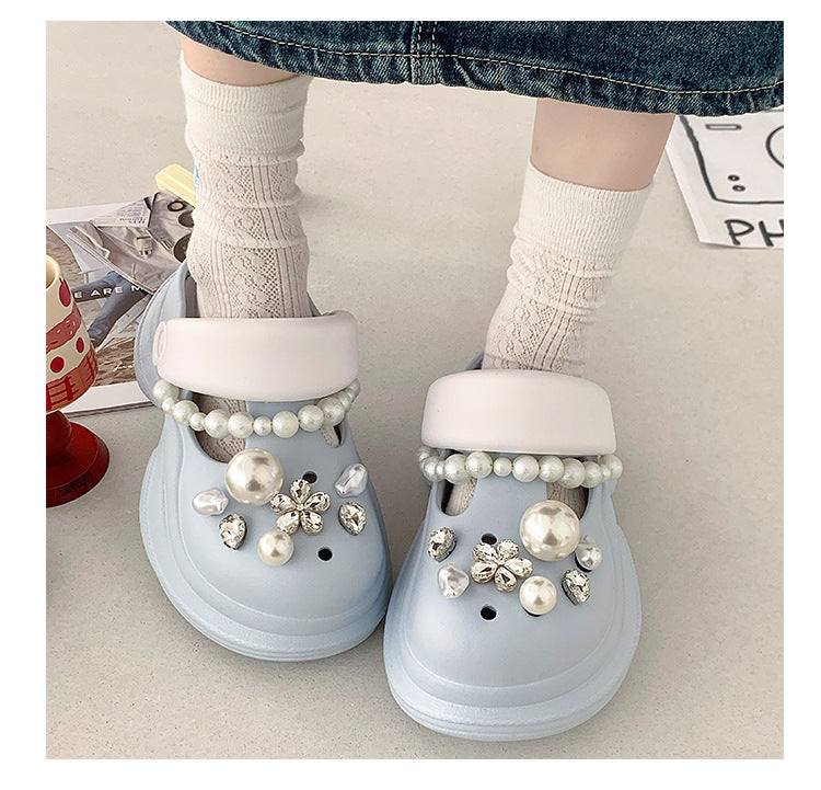 Crocks Infantil Pedrarias e Pérolas