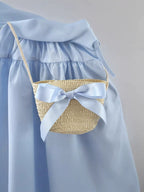 Vestido Infantil Azul Babadinhos