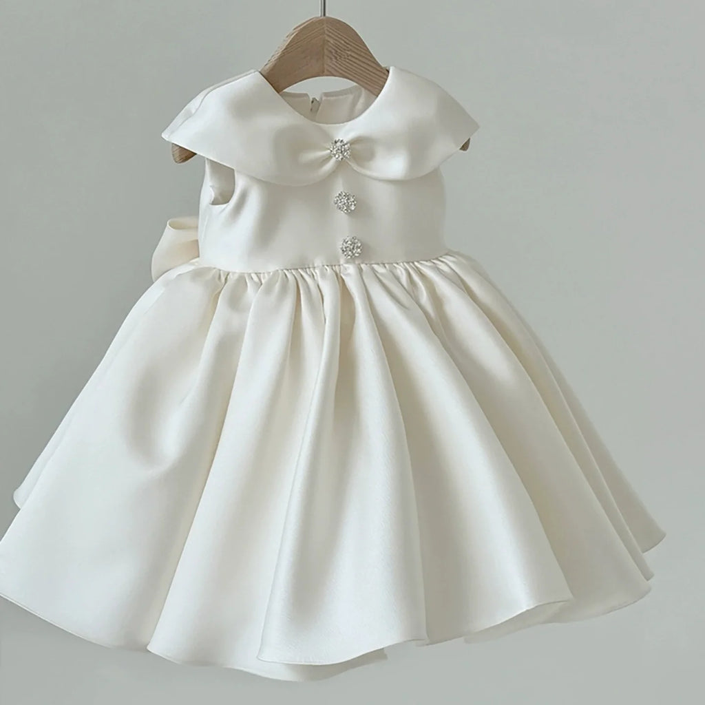 Vestido Infantil de Festa Gola Lacinho