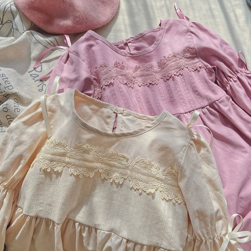 Vestido Infantil Rendinha Lacinhos