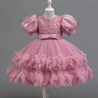 Vestido Infantil Brilhante Bufante