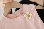 Vestido Infantil Barra Plíssadinha e Florzinha