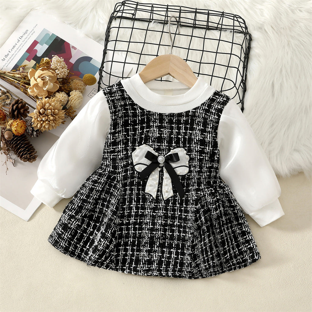 Vestido Infantil Tweed Lacinho