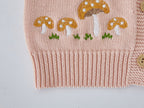 Cardigan Infantil De Tricô Cogumelo