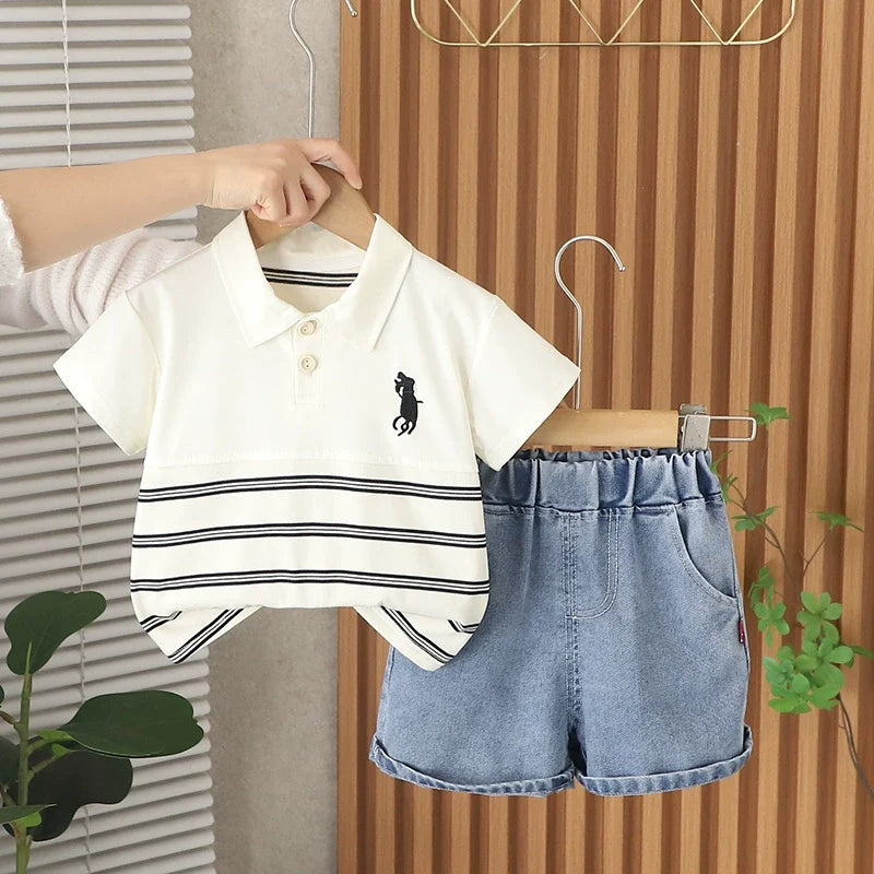 Conjunto Infantil Masculino Polo Lístras