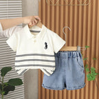 Conjunto Infantil Masculino Polo Lístras