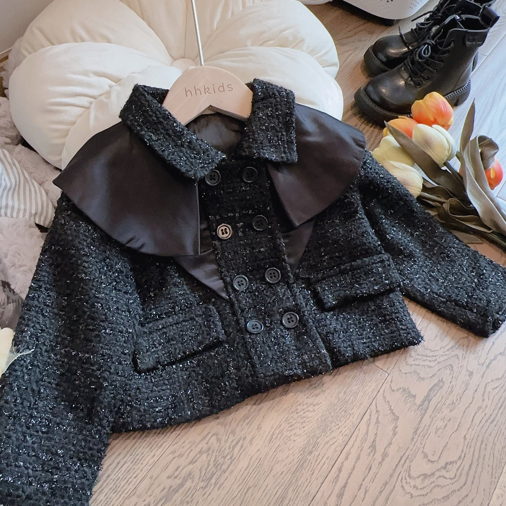 Conjunto Infantil Feminino Preto Lacinhos