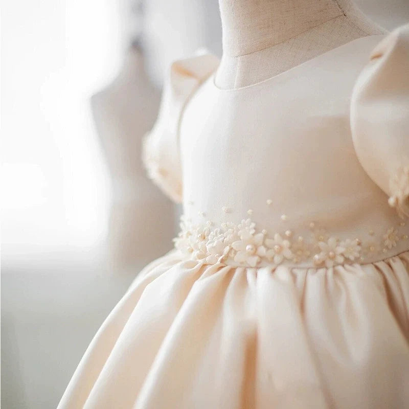 Vestido de Festa Infantil com Flores