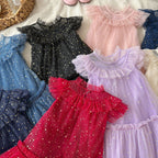 Vestido Infantil Tule com Estrelinhas