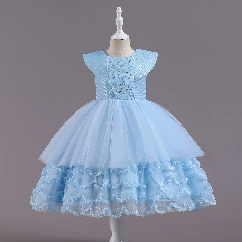Vestido de Festa De Tule com Camadas