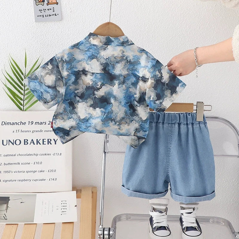 Conjunto Infantil Masculino Camisa e Jeans