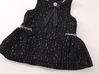 Vestido Infantil Preto Brilhante