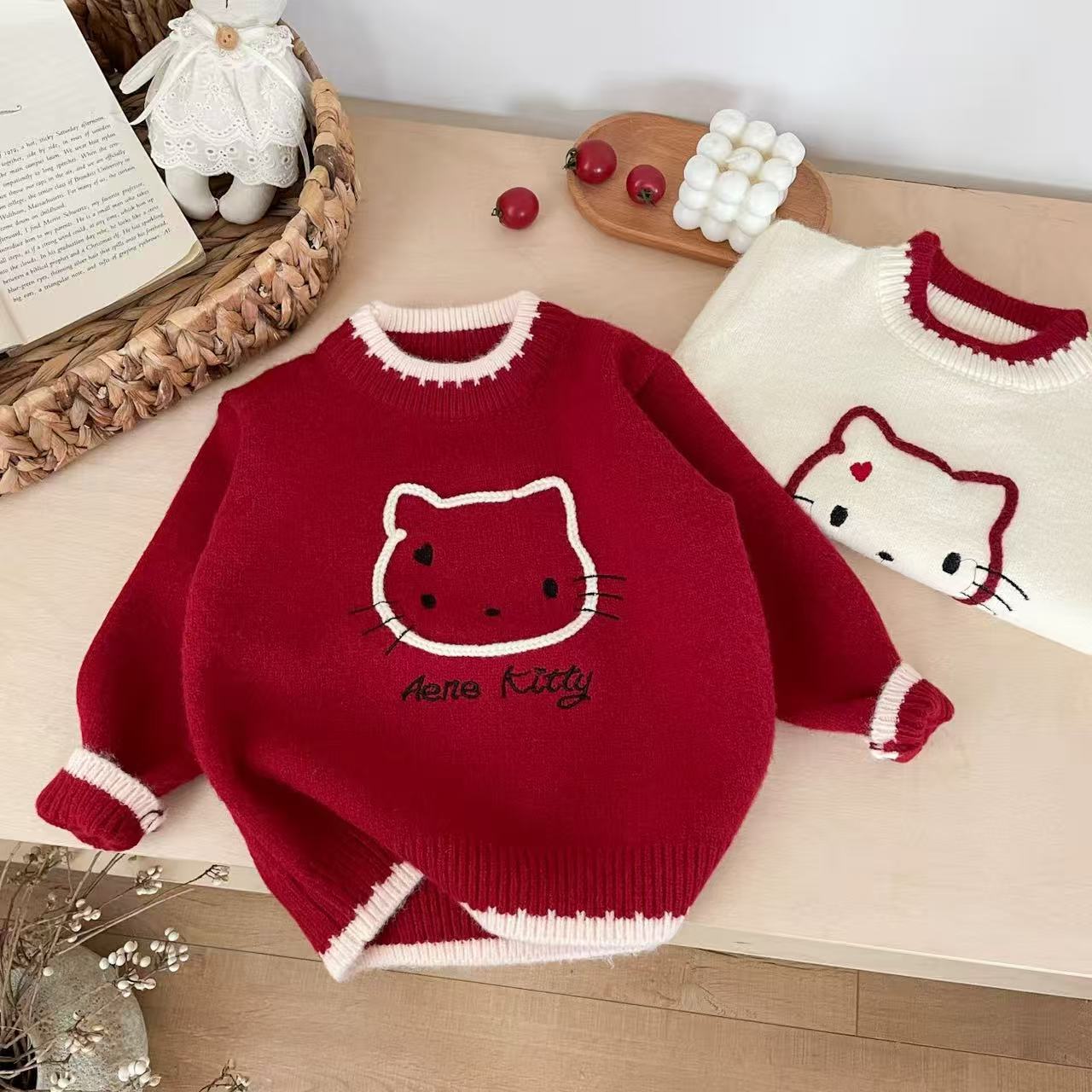 Blusa Infantil Tricô Hello Kity