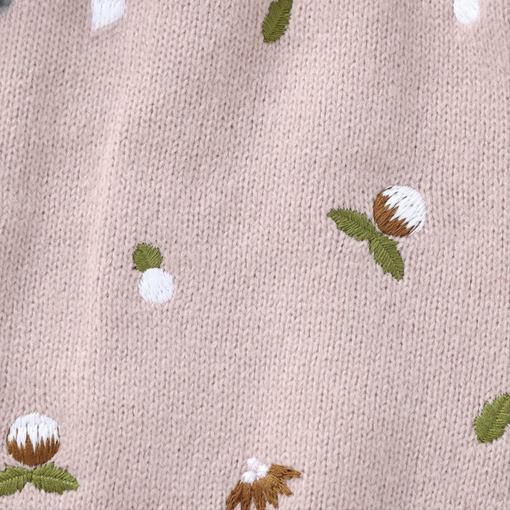 Body Infantil de Tricô Florzinhas