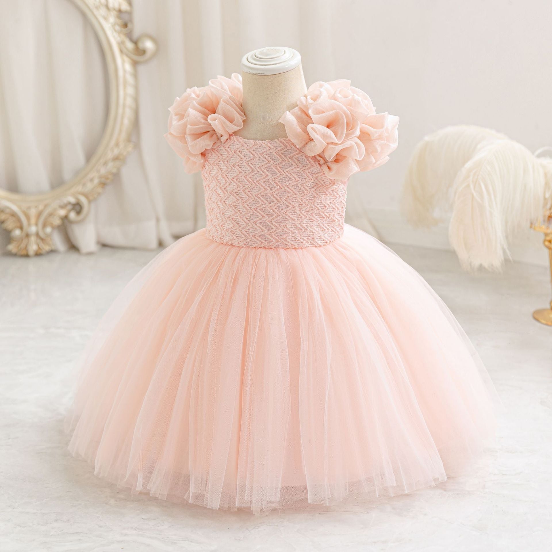 Vestido De Festa Infantil Bufante com Tule