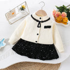 Conjunto Infantil Tricô e Brilhos