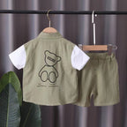 Conjunto Infantil Masculino Bolsinhos Urso
