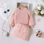 Conjunto Infantil Feminino Rosa Inverno