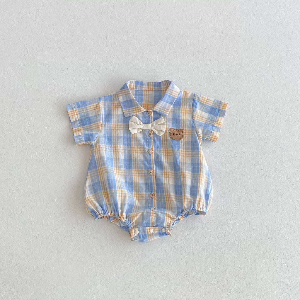 Body Infantil Xadrez Ursinho